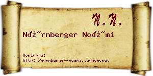 Nürnberger Noémi névjegykártya
