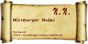 Nürnberger Noémi névjegykártya