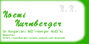 noemi nurnberger business card
